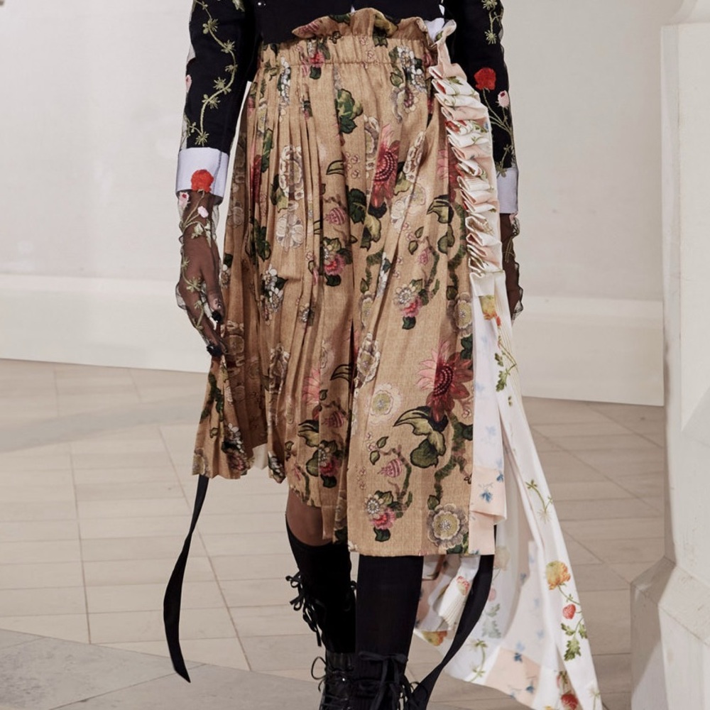 Simone Rocha Floral Wrap Skirt